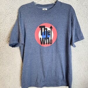 Vintage 2003 The Who Band T Shirt Logo Size Large Blue